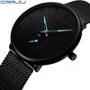 30 Meter Waterproofing Super Thin Men's Business Watch Black Leisure Wristwatch