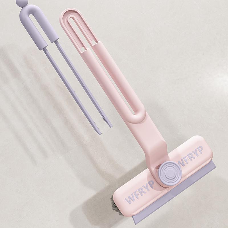 3 In 1 Rotating Crevice Brush Kitchen Toilet Stove Sink Scrubbing Cleaning Tool Hard-Bristled Brush for Stiff Angled Bristles