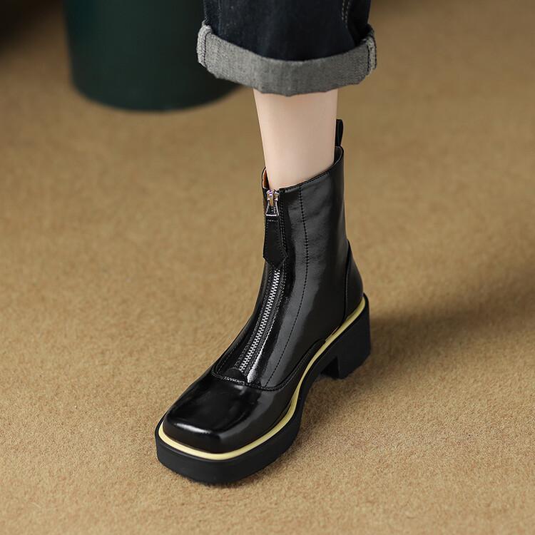 Fashion Brand Design 2025 New Women's Short Boots Walking Show Wedding Bride Size 33-42 Fashion Black Brown High Heels Woman Shoes
