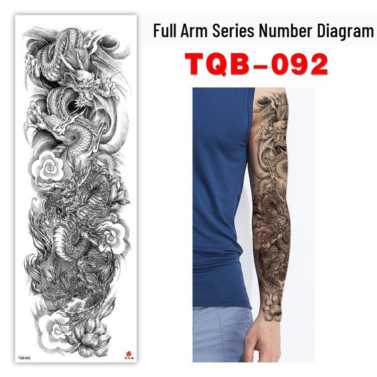 Waterproof Full Arm Customizable Big Flower Tattoo Stickers - TQB081-100