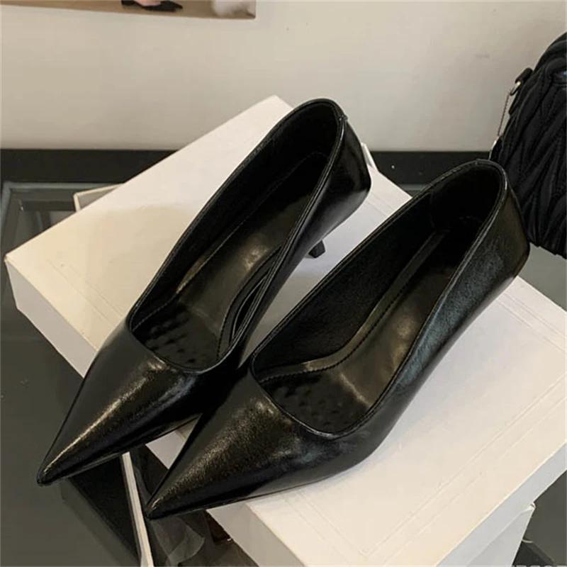 Fashion Eiyken Spring Autumn Sexy Pointed Toe Women Pumps Elegant Thin Low Heels Comfortable Stripper Prom Dress Ladies Shoes