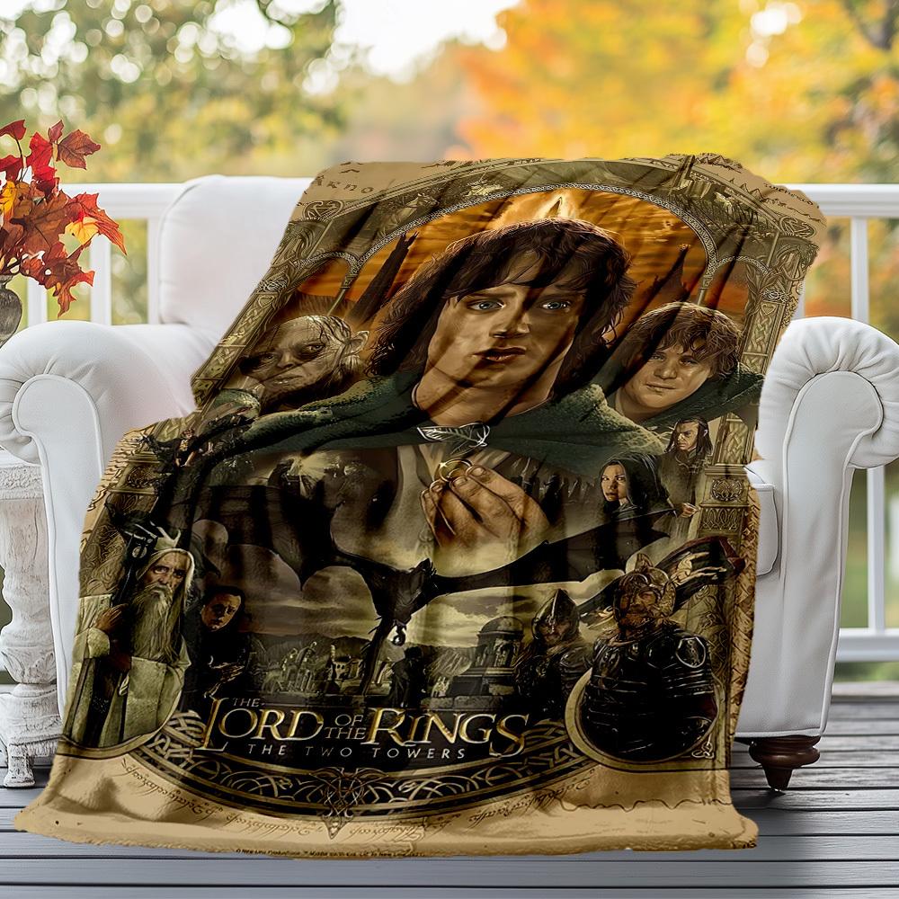 1PC The Lord of the Rings Two Towers Outdoor Flannel Blanket Soft Plush Decor for Picnics, camping,Bedroom, Playroom, Office1167A