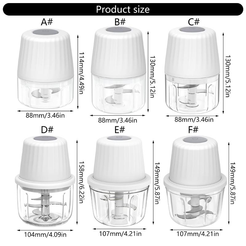 Efficient Electric Garlic Chopper Cordless High Efficiency Meat Grinder Mini Food Processor for Quick Vegetable Chopping
