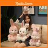 Little Rabbit Plush Doll Three-colored Bow Tie