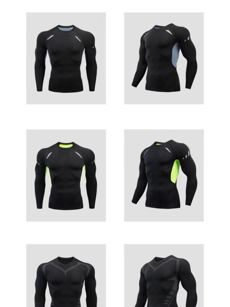 PRO Men's Quick-Dry Breathable Compression Long & Short Sleeve Fitness Running T-Shirt