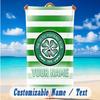 Beach Towel Custom Name Text, Quick Dry Large Towel For Beach HomeCeltic FC