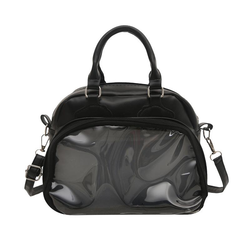 2025 New Trendy Niche Design Transparent Two-dimensional Pain Bag Versatile Large-capacity Simple Portable Shoulder Messenger Bag