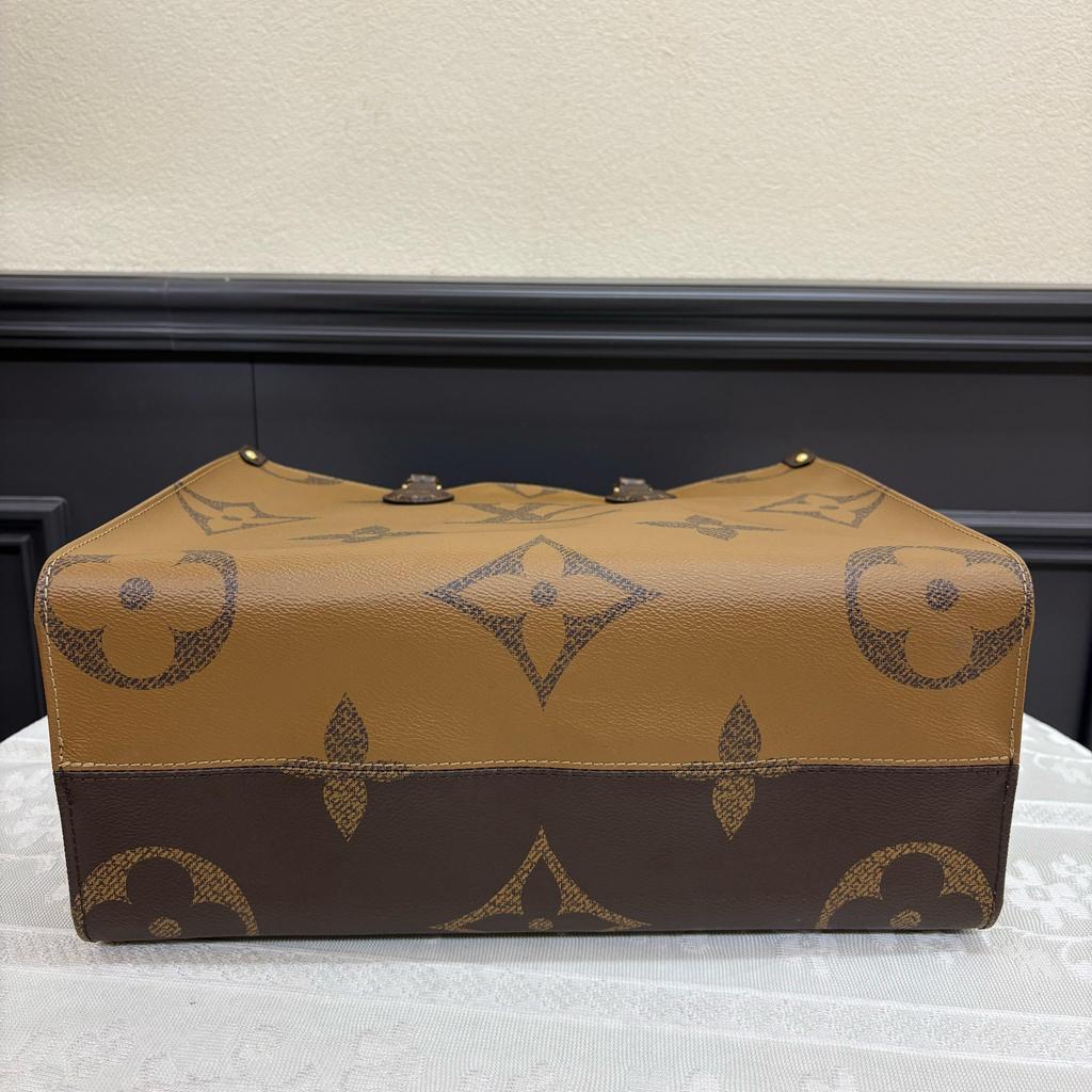 [Pre-Owned] Louis Vuitton Onthego MM 'Brown Giant Monogram/Brown Monogram Reverse Canvas' - Very Good #FCPG2
