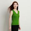 New 100% Mulberry Silk 120 Count Silk Vest with Simple V-neck and Versatile Base That Can Be Worn Externally