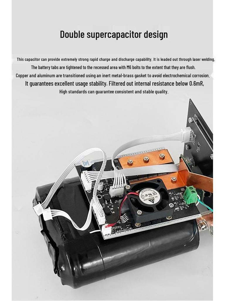 High-Power Handheld Spot Welder with Digital Display & Supercapacitor for 18650 Nickel Strips