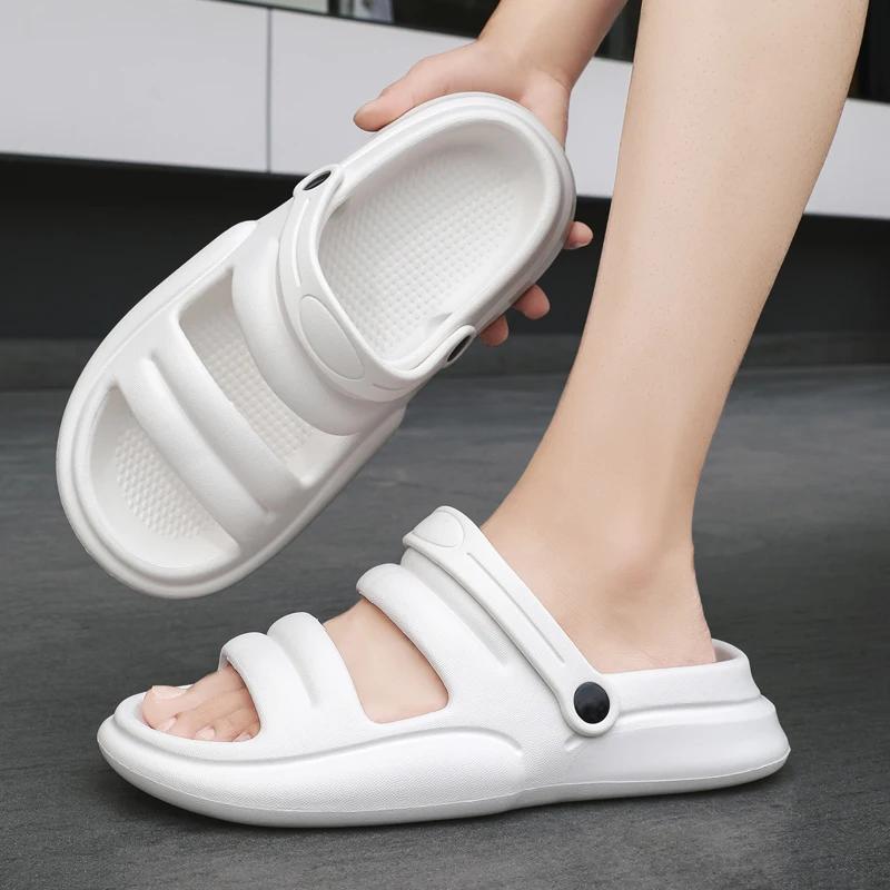 Leichte Strandsandalen für Herren, lässige Indoor-Badeschlappen, rutschfest, Damengröße 2025, neue multifunktionale flache Schuhe