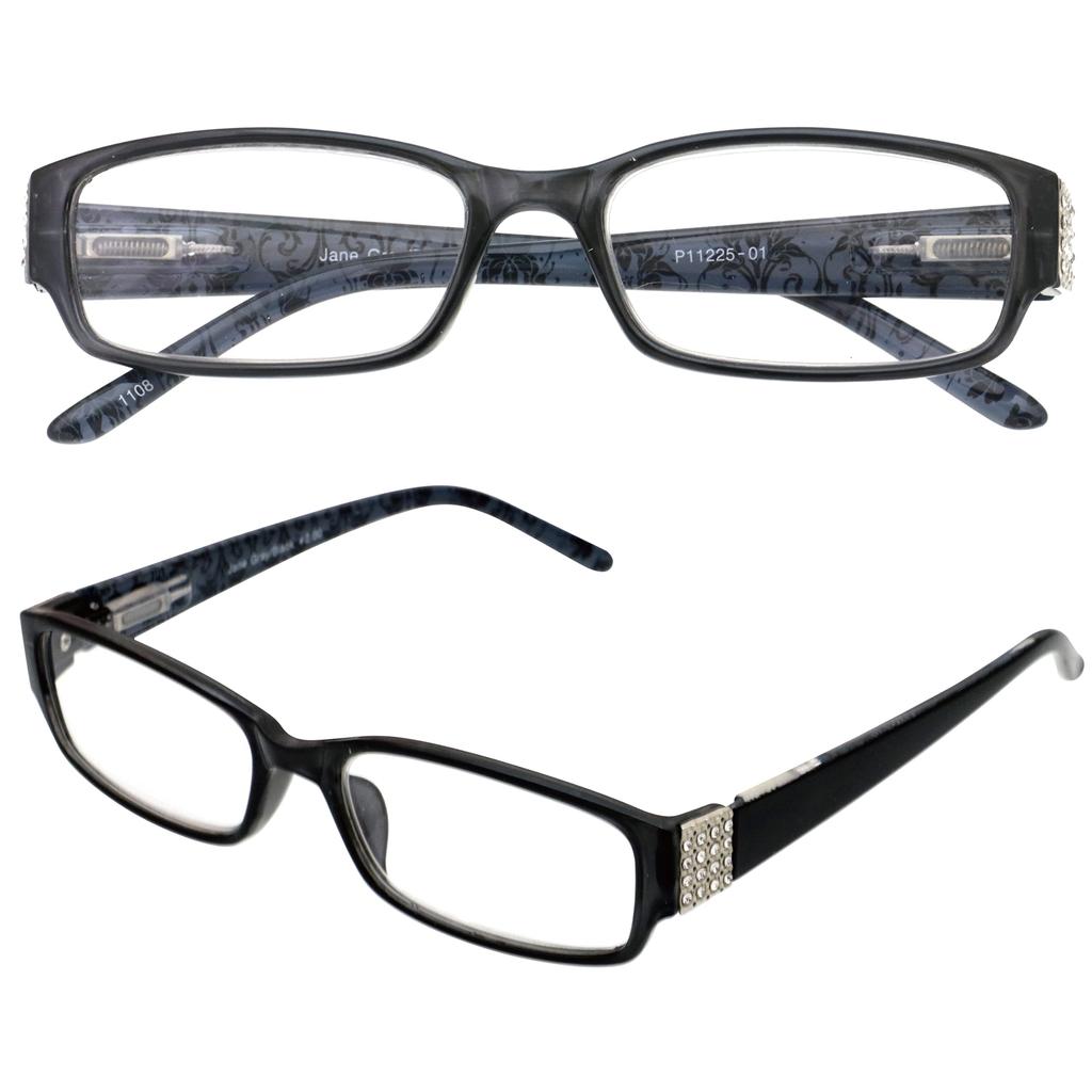 Eye SP11225BK350 Reading Elegant with P11225 Black [Senior Club] Glasses, Eyeglasses, 3.5mm, Women's & Men's, Frame, Case, +3.50