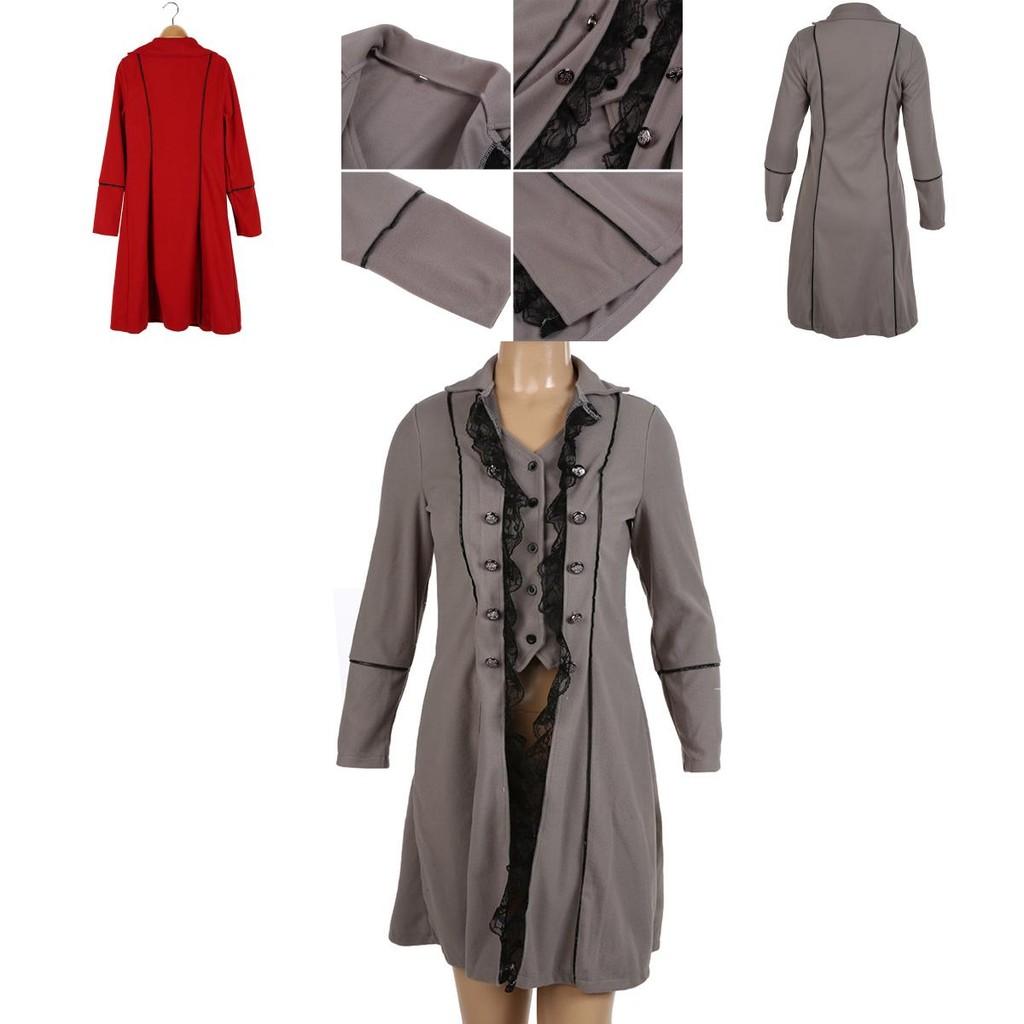 Vintage Gothic Men's Steampunk Corset Coat For Halloween Party