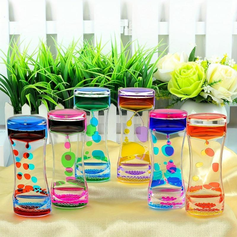 Liquid Motion Timer Sensory Fidget Toy Colorful Liquid Hourglass