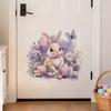 Easter Wall Stickers, Creative Gentleman Bunny Decor, Self-Adhesive Wall Art for Bedroom Living Room Holiday Background Decoration
