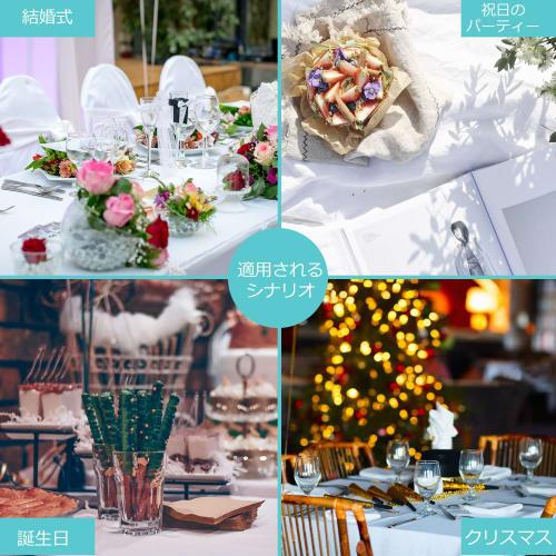 Puricon Disposable Tablecloths, 6-Count, 137 x 274cm, Rectangular, for Parties, Family Events, and More - Black