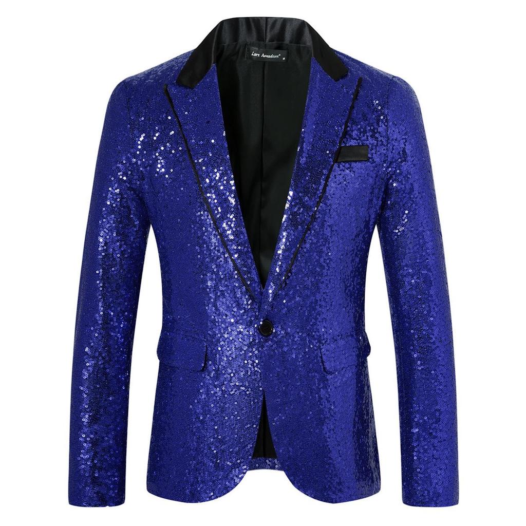 Men's Autumn/Winter Disco Shiny Sequined Jacket Business Suit ZT-X61