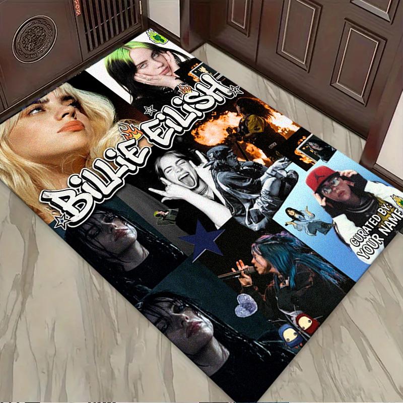 Name Custom Billie Poster Carpet Rug for Living Room Bedroom Home Sofa Decoration,Kids play Non-slip Floor Mat