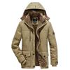 Men's Winter Medium And Long Plush Thickened Youth Leisure Wind Proof Warm Cotton Clothes