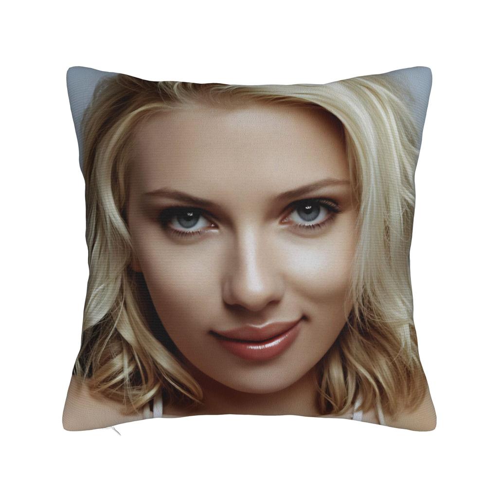 Scarletts Johanssons Pillow Case American Actor Comfy Pillow Cover For Living Room Chair Vintage Pillowcases