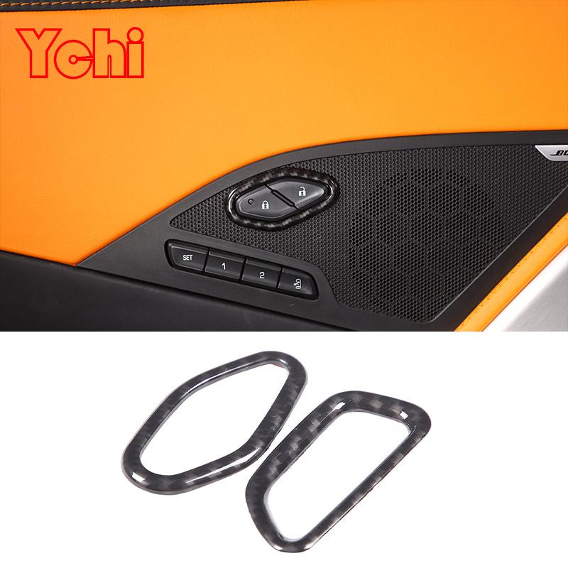 For Chevrolet Corvette C7 2014-2019 ABS Carbon Fiber Interior Kit Dashboard Console Gear Shift Panel Decoration Cover Stickers
