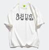 Heavy cotton cartoon fun short-sleeved T-shirt men's and women's summer new loose design niche half-sleeved top tide