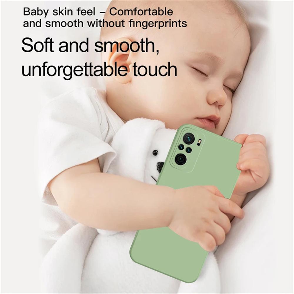 Hülle für Xiaomi POCO F3 Original Funda poco f3 Flüssigsilikon Weiche Rückabdeckung Fundas Coque Kamera Schutz Rückabdeckung