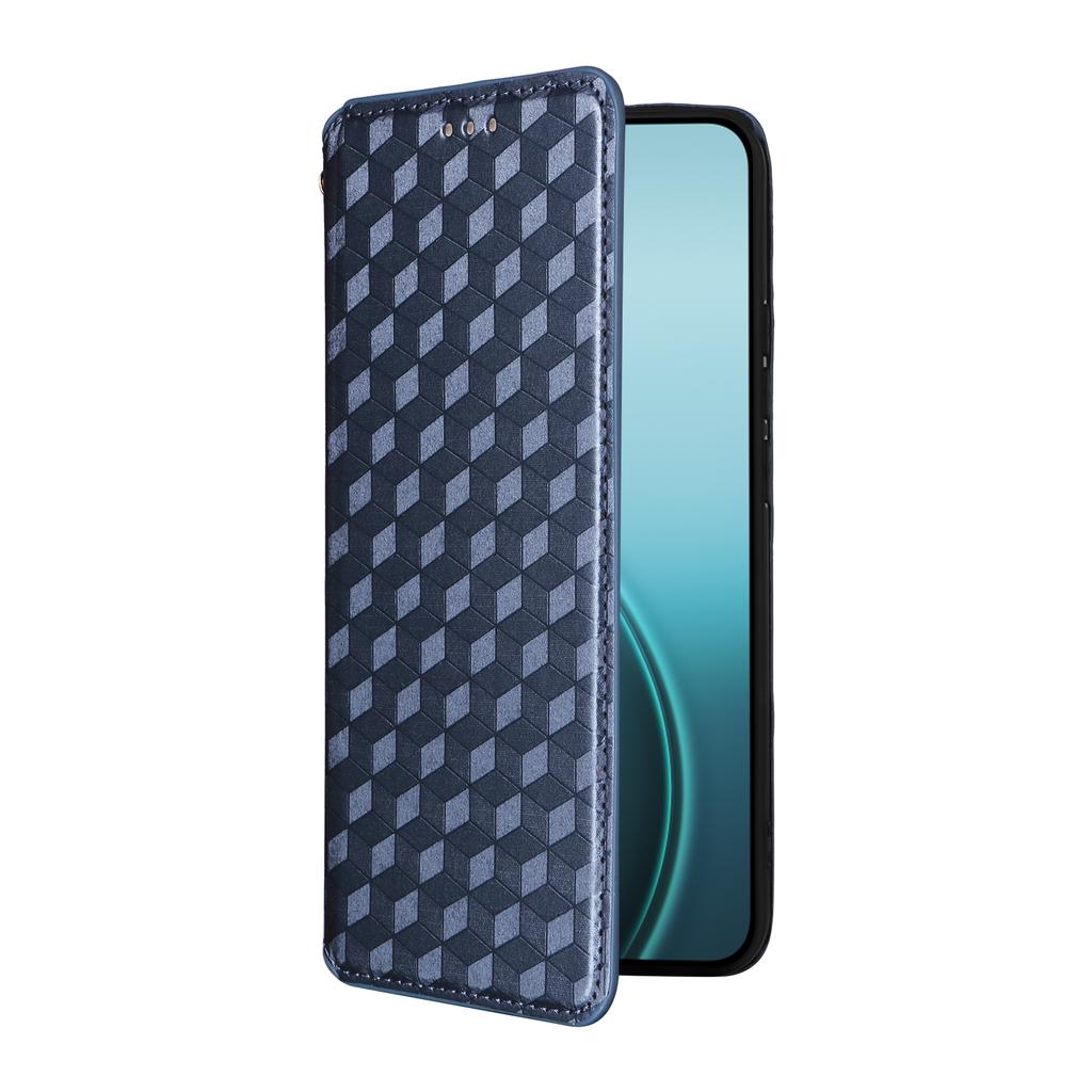 For Oppo Reno14 Pro 5G (Global) Case Wallet Rhombus Imprinted Leather Phone Cover