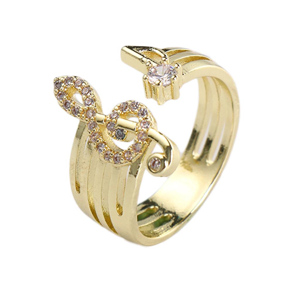Adjustable Sweet Korean Style Rings Girls Gift Jewelry Accessories Geometric Rings Women Jewelry Music Note Rings Finger Buckle