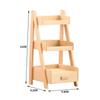 1:12 Scale Dollhouse Wood Shelf Flower Stand Doll House Handmade Furniture Model