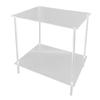 Side Table Acrylic 2 Tier Simple Lightweight Modern Bedside Table for Living Room Bedroom