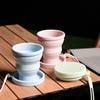 Silicone Folding Water Cup Portable Travel Outdoor Cup High Temperature Resistant Easy Storage Retractable Mini Water Cup