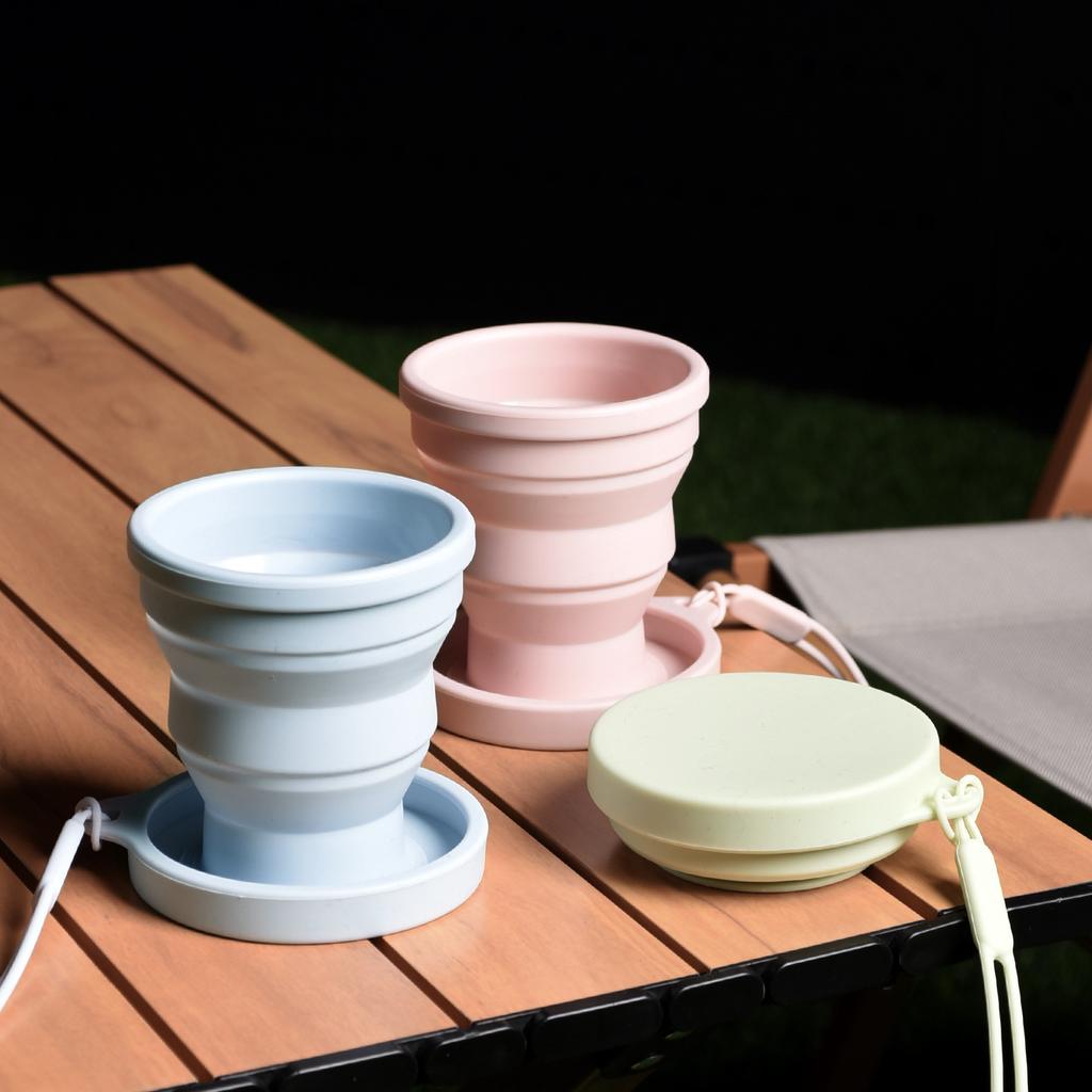 Silicone Folding Water Cup Portable Travel Outdoor Cup High Temperature Resistant Easy Storage Retractable Mini Water Cup
