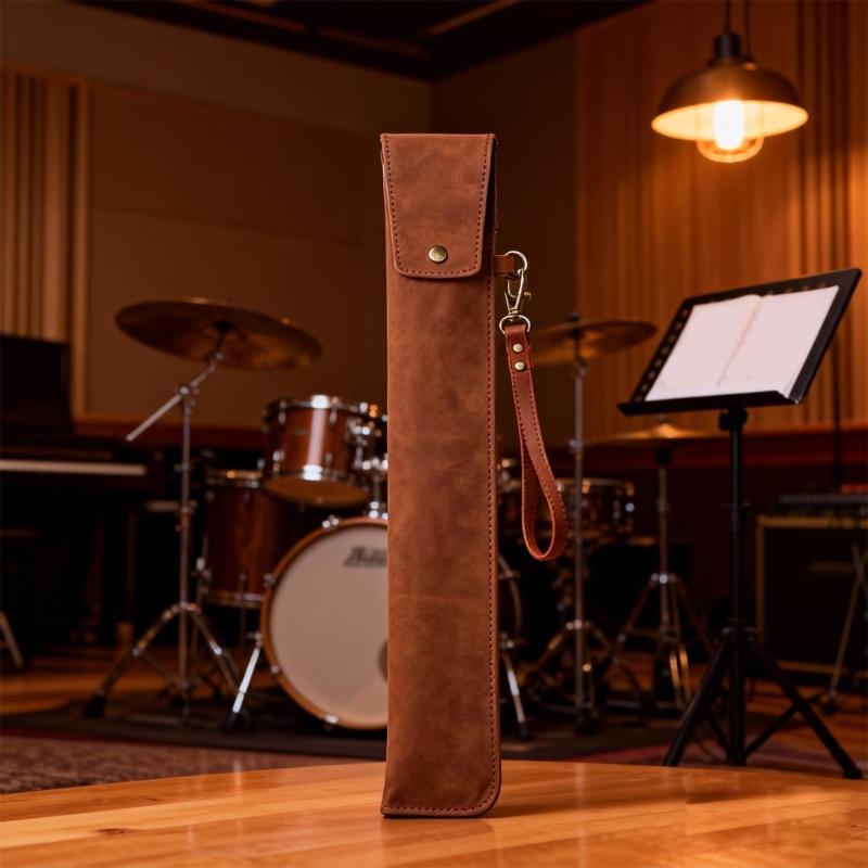 Professional Drumstick Protection Case Prevent Scratches and Wear Featuring Portable Handle Suitable for Easy Transport