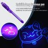 Caneta de tinta invisível com luz luminosa 2 em 1 UV, cheque, dinheiro, desenho infantil, aprendizagem secreta, canetas mágicas educacionais, presente de dia dos namorados