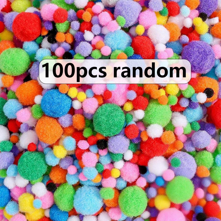 

100-400pcs Pom Poms Multicolor Bulk Pom Poms Arts and Crafts Soft and Fluffy Craft Pom Poms Assorted Sizes Pompoms for Arts JXB