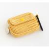 Portable Solid Color Earphone Storage Bag Corduroy Multi Layer Coin Purse Multifunctional with Zipper Storage Bag Daily Use