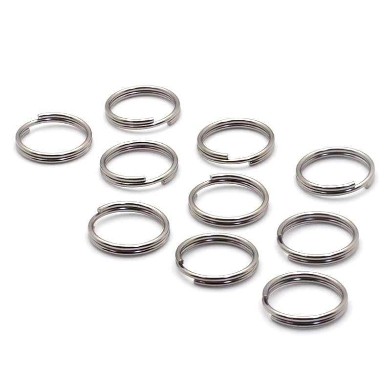 

[TUNUKE] titanium Ti ring key ring key ring carabiner key lightweight Does not rust luster mirror surface Outer diameter 8/10/12/14mm (10mm, R mirror