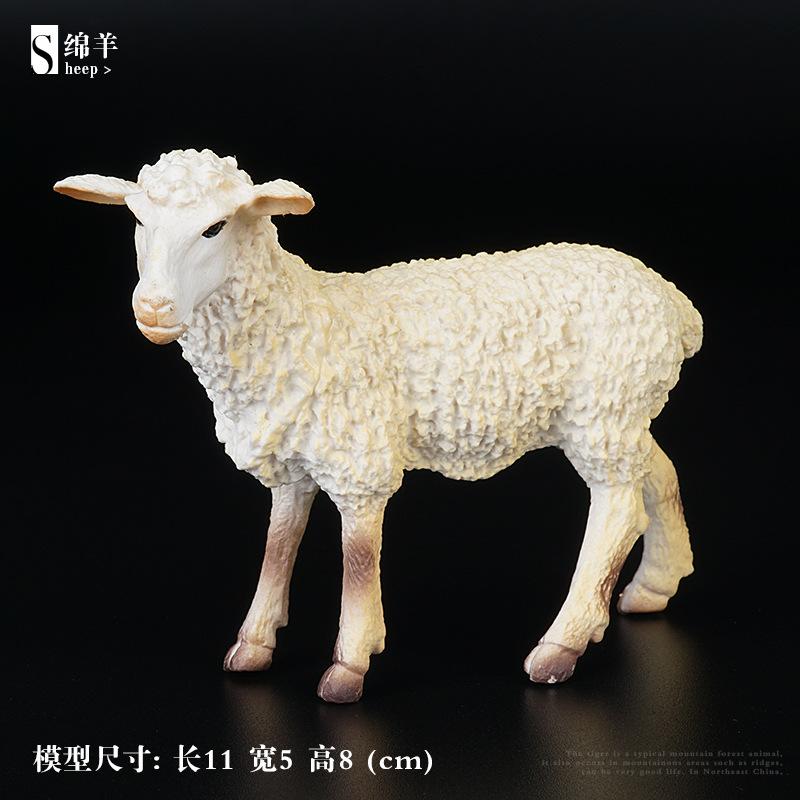 

Children s Simulated Wild Animal Model Toy Ornament One Size білий