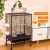 Luxury Bird Cage Large Parrot Birds Cages Accessories Drawer Wheels Birds Houses Lock Parrots Pigeon Feeder Birdcage Supplies
