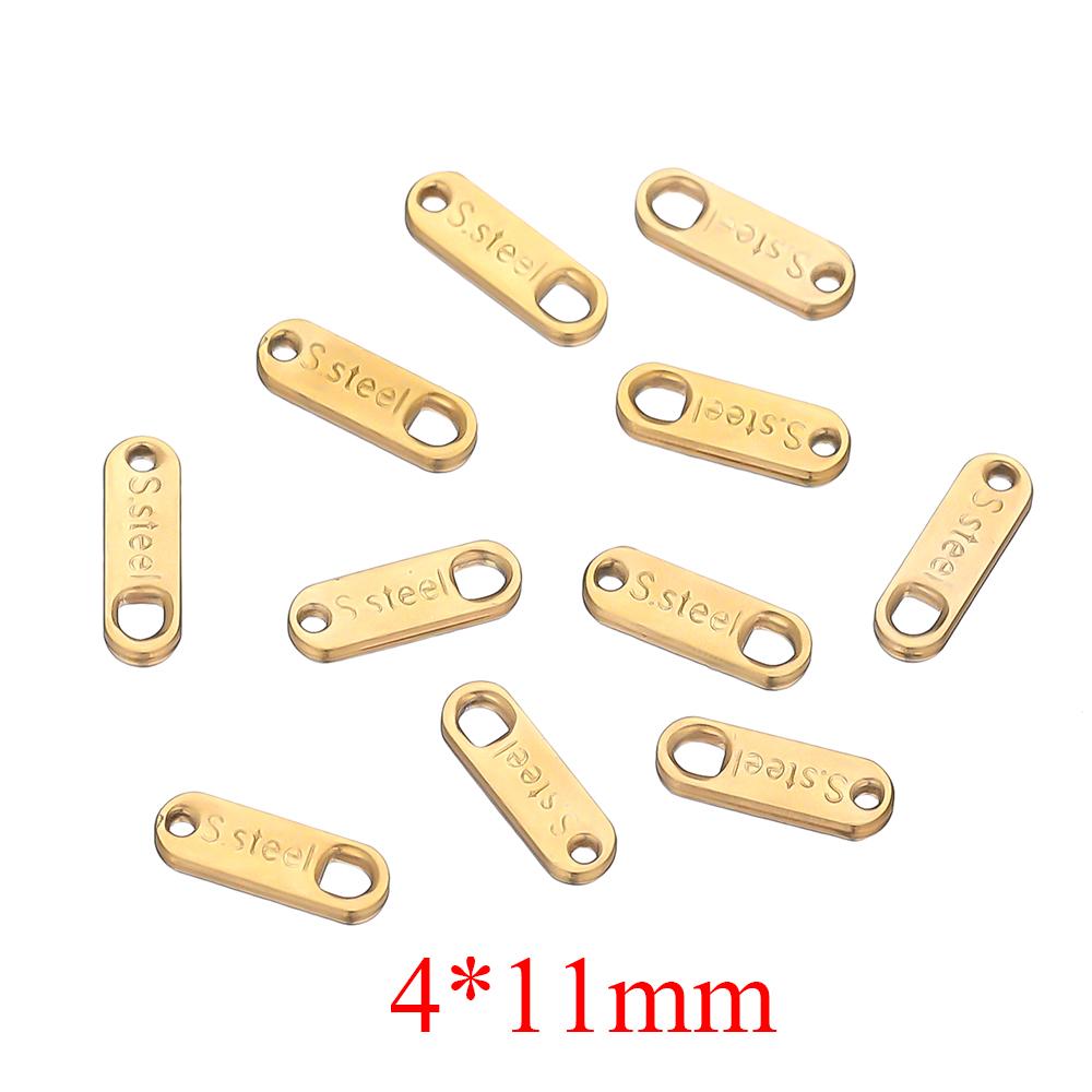 50pcs Stainless Steel Small End Tail Charm Pendant Necklace Extender Chain Charms for DIY Jewelry Making Crafts Accessories