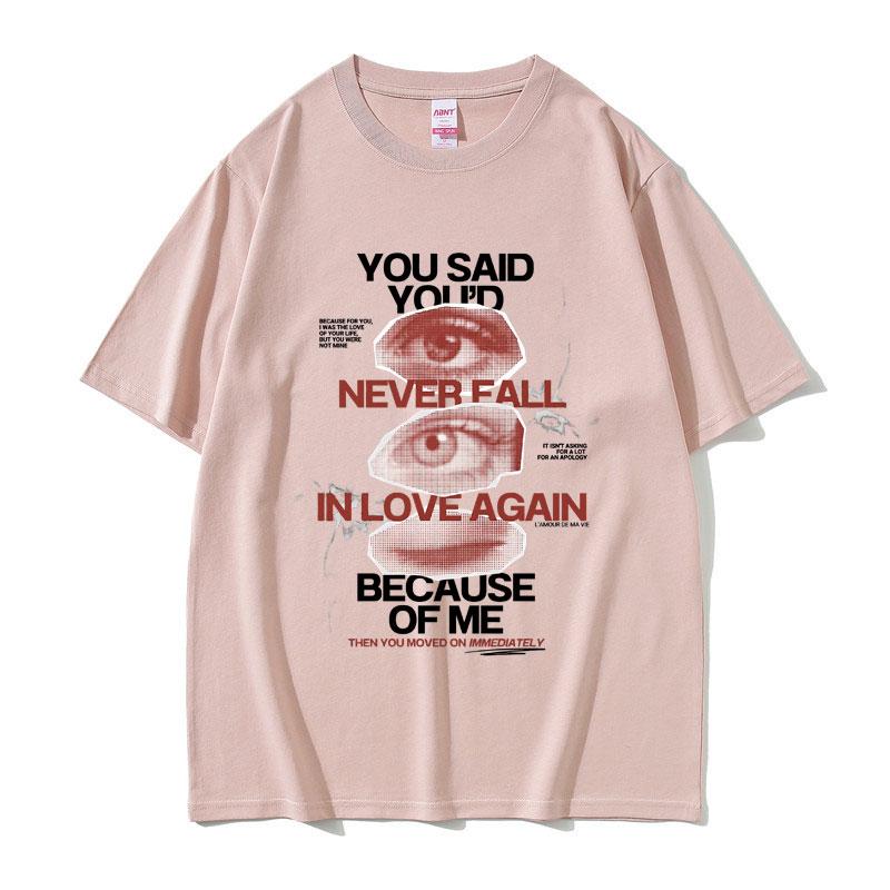Lamour De Ma Vie Hit Me Hard and Soft Graphic Tshirts Unisex Women Hip Hop Oversized Tshirt Unisexs Fashion Art Aesthetic T Shrts