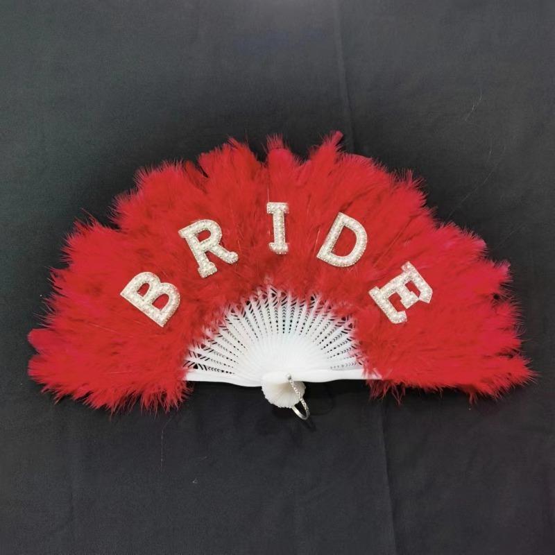 1pc Elegant Feather Hand Fan  Weddings  Parties Versatile Photo Prop Home Decor - Ideal Anniversary  Gift