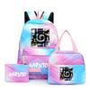 3Pcs/set Anime Naruto Canvas Backpack for Girl with Lunch Bag Pen Case Backpack Student Back To School Backpack Rucksack Mochila