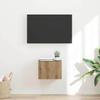 Wall Mounted TV Cabinet Rustic Oak Design 39 X 31 X 29.5 Cm
