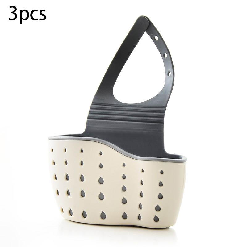 Sink Draining Hanging Basket Adjustable Kitchen Accessories Rubber Sink Bag Soap Sponge Shelf Faucet Holder for Bathroom 1PC
