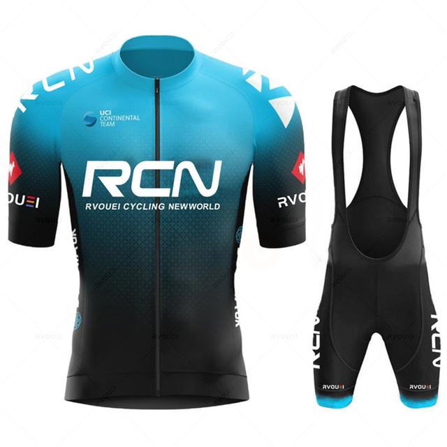 Rcn Cycling jersey Sets Men's Cycling Clothing Summer Short Sleeve MTB Bike Suit Bicycle Bike Clothes