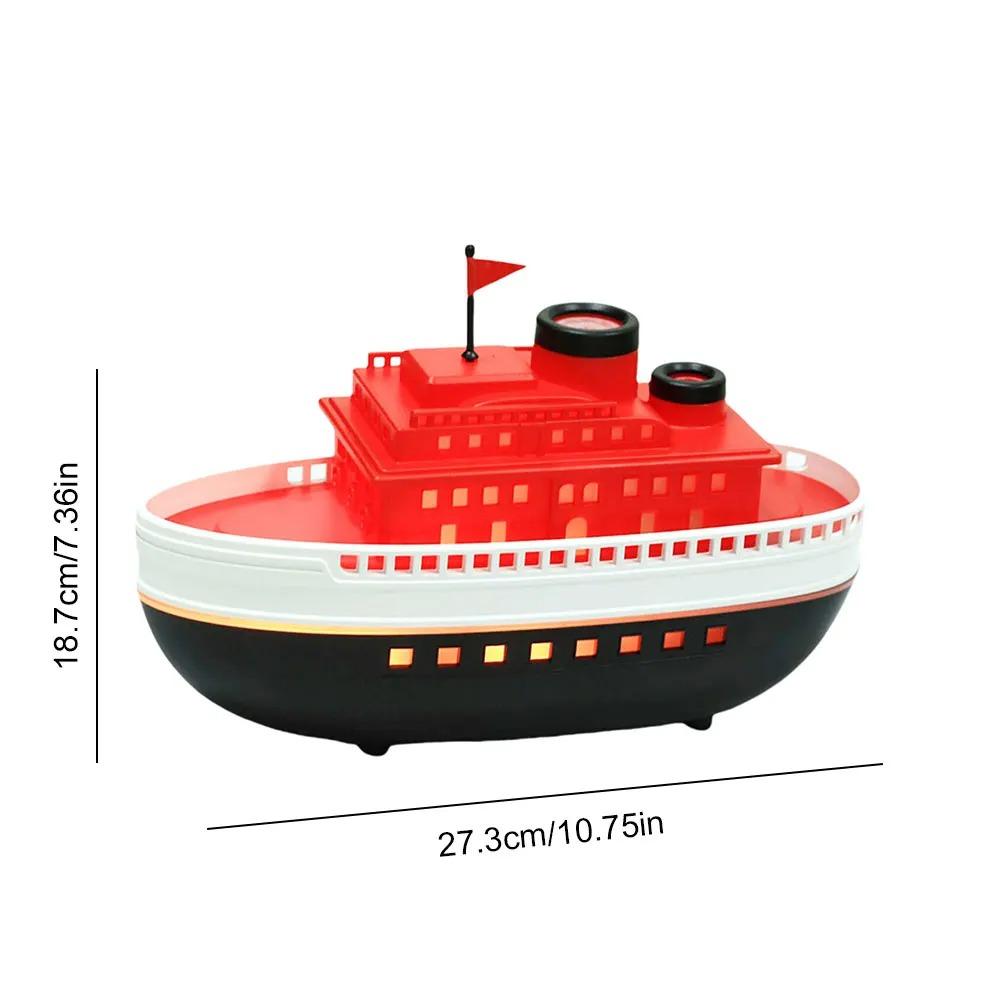 5V USB Ship Model LED Night Light Aroma Diffuser Smoke Aromatherapy Spray Cruise Ship Humidifier Ferry 7-Colors Decoration Light