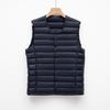 Autumn and Winter Men's Down Vest Light Down Jacket Liner Crew Neck Jacket Solid Color Large Size Vest