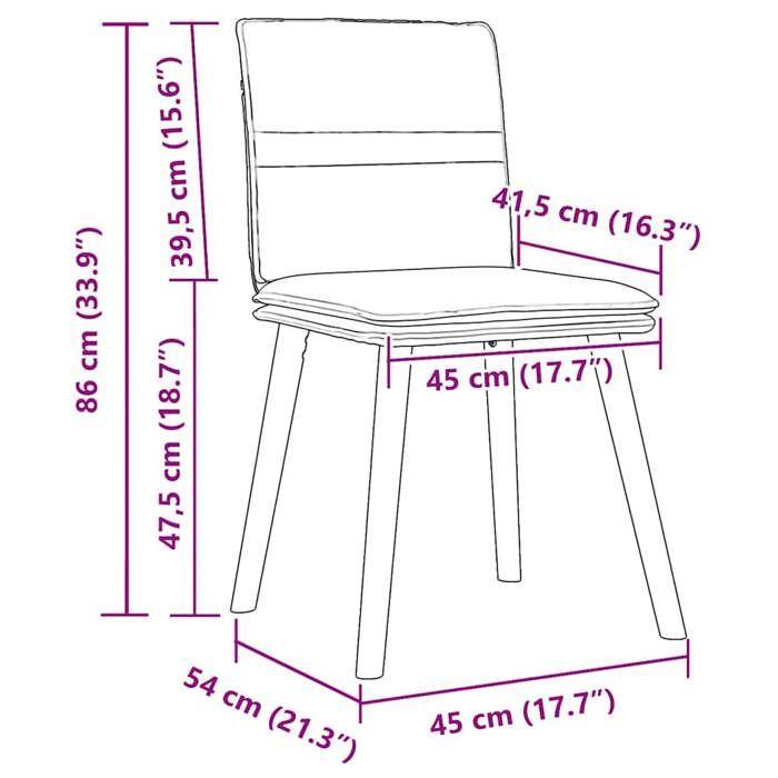 VidaXL Chaises à manger lot de 2 Lin, chaise, chaise de salon, chaise d'accent, chaise de cuisine, siège de salle à manger, 4101266